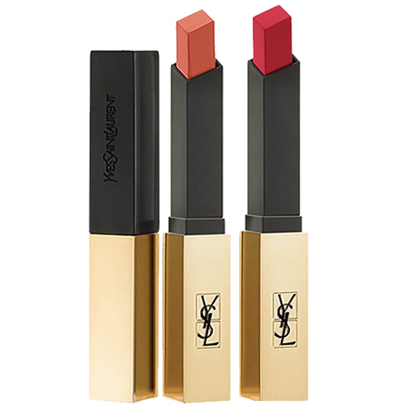 [国内专柜版]圣罗兰小金条口红礼盒 21#复古正红+11#肉桂杏粉 情人节圣诞礼物