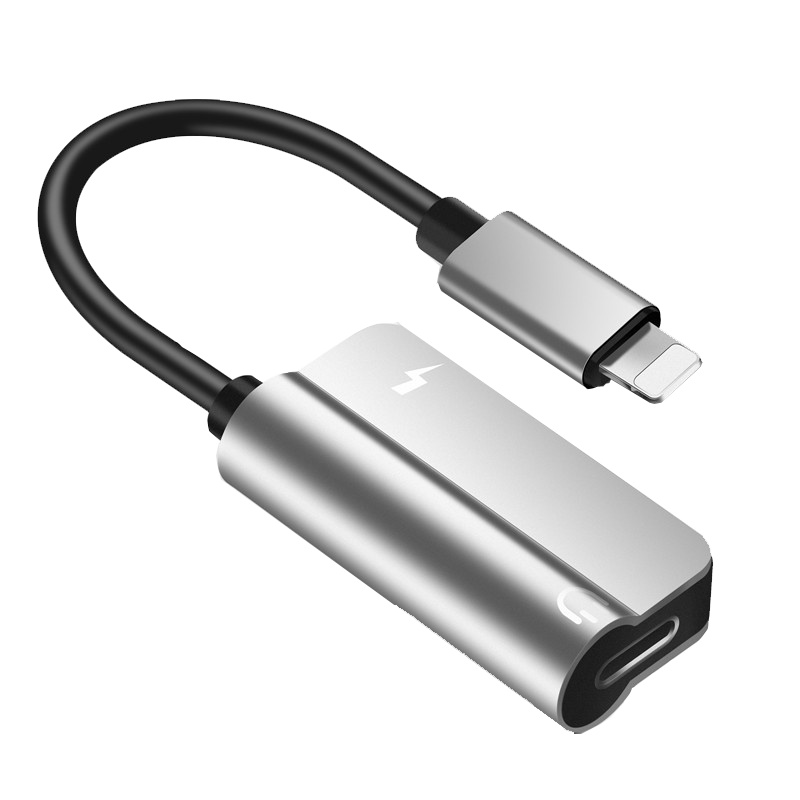 iPhonex苹果耳机转接线8手机Plus充电xiPhone转换器7二合一接口lighting转接ToRomax0.2米