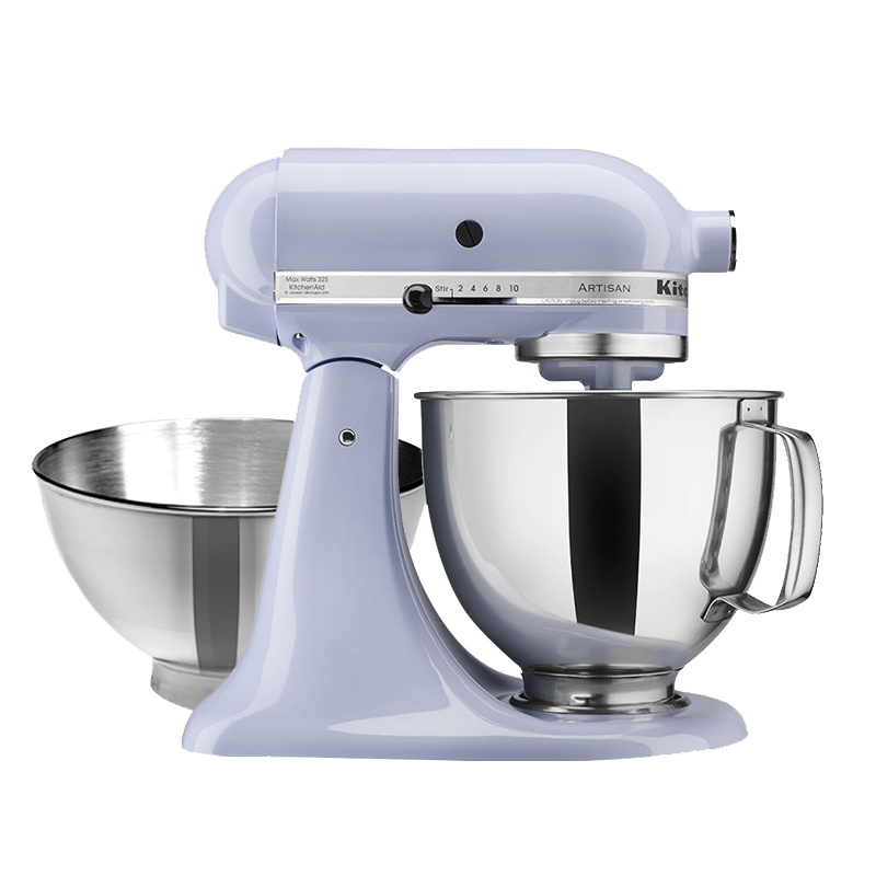 凯膳怡(KitchenAid) 4.8L抬头式厨师机5QT双碗家用小型和面机揉面搅拌机5KSM165PSC熏衣紫
