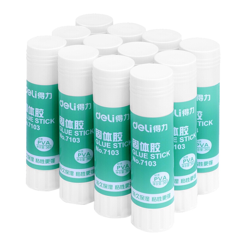 得力(Deli）7103固体胶（36g 大号 1提12个）