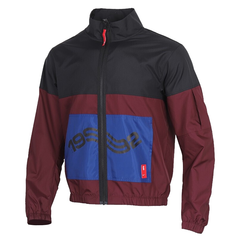 Nike耐克男装 2020年春季新款休闲舒适防风耐磨运动服梭织立领夹克外套BV9296-681 Z