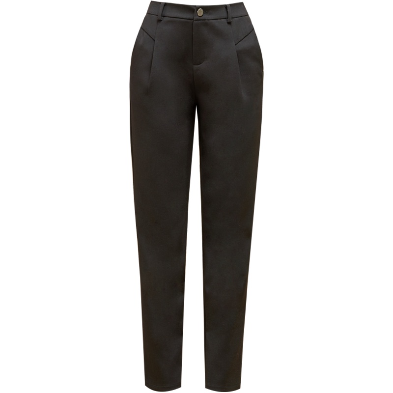 娅丽达女裤2019秋季新款哈伦裤女休闲宽松黑色裤子萝卜大码长裤I3530