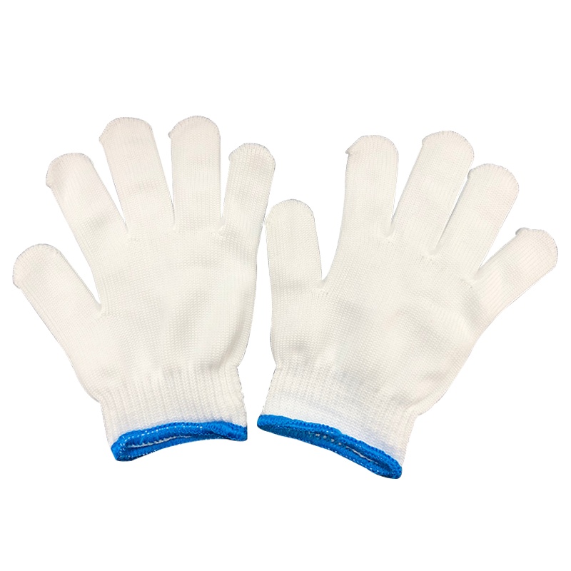 海斯迪克 HKW-79 劳保手套 尼龙耐磨棉纱棉线手套 防滑加厚耐用护手 手部防护 纯尼龙丝A级加厚/20双