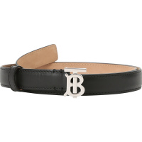 博柏利 BURBERRY TB 腰带2D TB LOGO光面皮8023440 女款腰带女士腰带 银扣