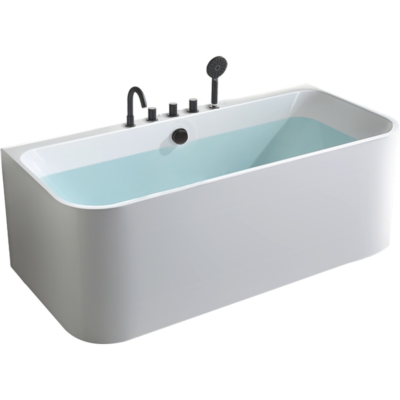 果敢家用成人无缝方形全身保温浴缸薄边加厚1.3-1.7米浴盆337