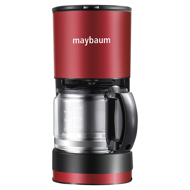 德国五月树(maybaum)咖啡机M180 美式咖啡机滴漏式迷你小型家用自动冲泡咖啡机高温喷淋快速冲煮580ml红色
