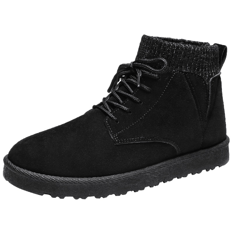 羊骑士2020男士冬季雪地靴棉鞋加绒保暖靴加棉男鞋潮鞋高帮户外靴子