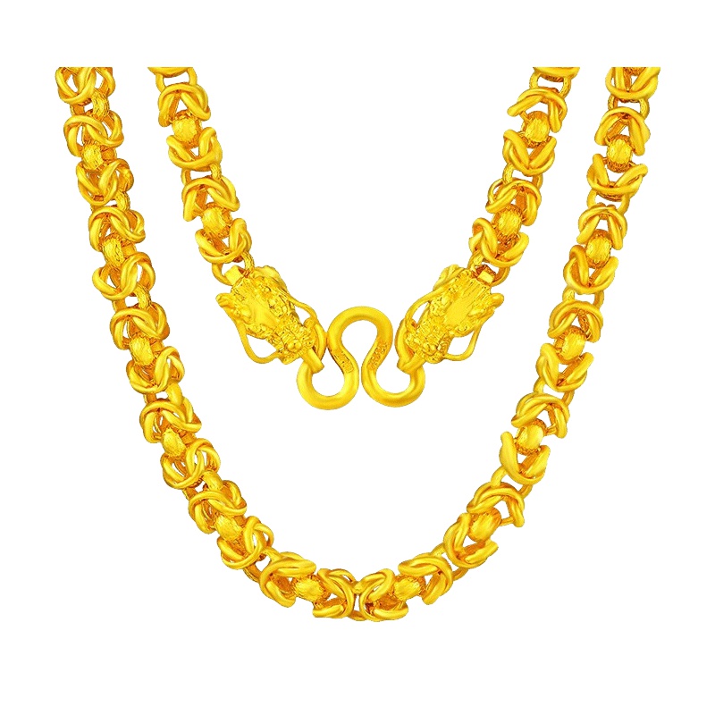 壹仟俩金项链男士大气龙骨链足金999黄金项链套链本命年金首饰计价黄金饰品