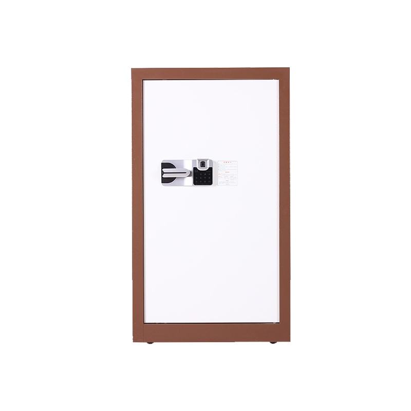 振奥 钢制电子保密柜密码档案柜资料办公柜保密文件铁皮柜 单节咖白色国保指纹密码锁内一抽