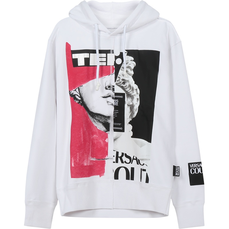 VERSACE JEANS COUTURE 范思哲 男士 棉质宽松版连帽长袖卫衣运动衫 B7GVA7KF 30328