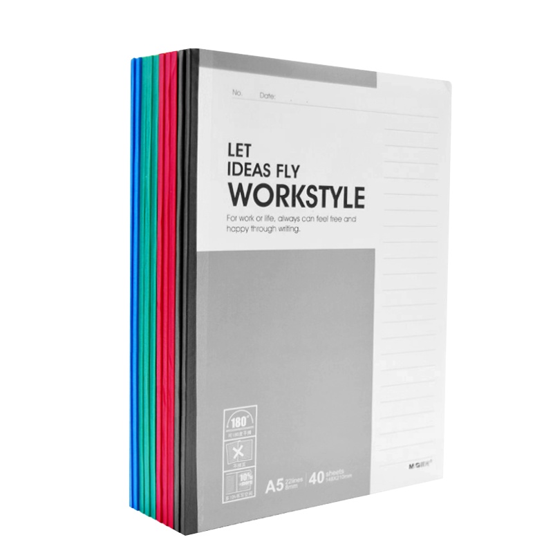 晨光(M&G)APYJQ411 A5/40页软抄本10本 无线装订本 胶装本 记事本 笔记本子 会议记录本