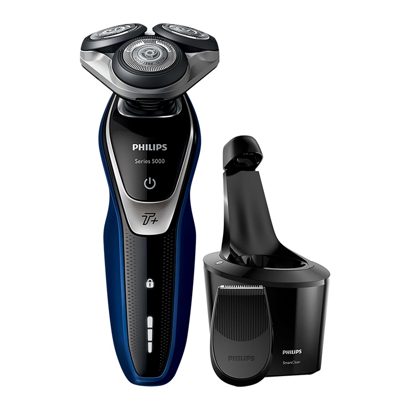 [荷兰精工技术]飞利浦(PHILIPS)S5572/10 三刀头干湿两用 充插两用全身水洗男士电动剃须刀 刮胡刀