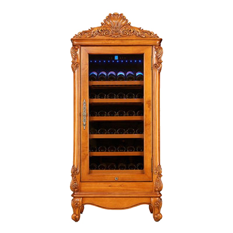 尊堡 BJW-208实木酒柜红酒柜压缩机酒柜恒温酒柜现代简约玻璃门家用红酒柜冷藏柜