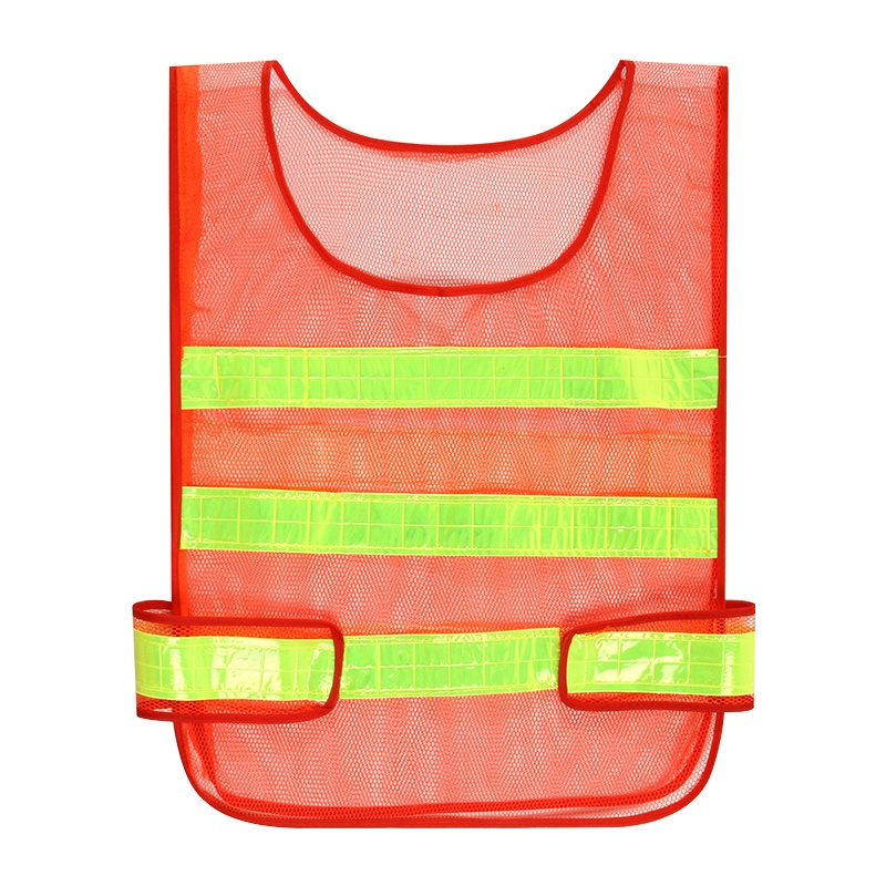 趣行 反光衣 反光背心 橘色网布汽车交通安全警示马甲 环卫施工执勤骑行安全服