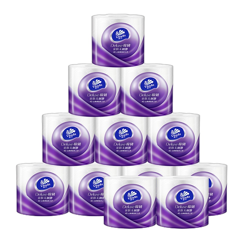 维达(Vinda)卷纸卫生纸立体美实惠装厕纸家用厕所纸巾手纸整箱批有芯大卷