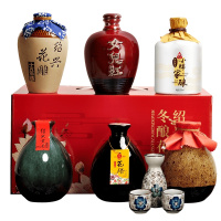 绍兴黄酒 六瓶不同味道花雕酒 七斤嫂手工加饭糯米老酒整箱装礼盒