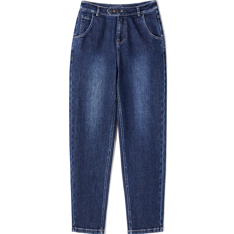 娅丽达女裤哈伦牛仔裤女2019春秋新款宽松大码老爹裤萝卜锥形裤I3160