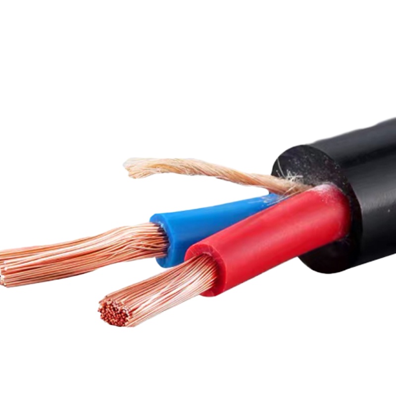 SSK珠江电线电缆RVV2*1.5国标多股无氧铜丝软护套线黑色100米/卷