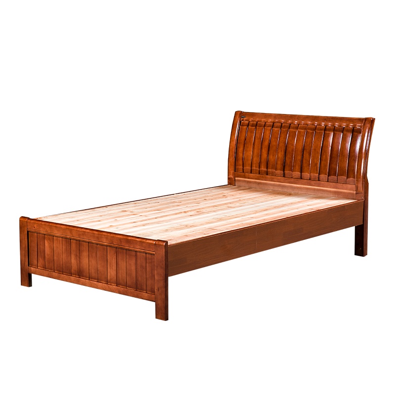 [红心家居]现代中式1.2米实木床简约实木床单人床