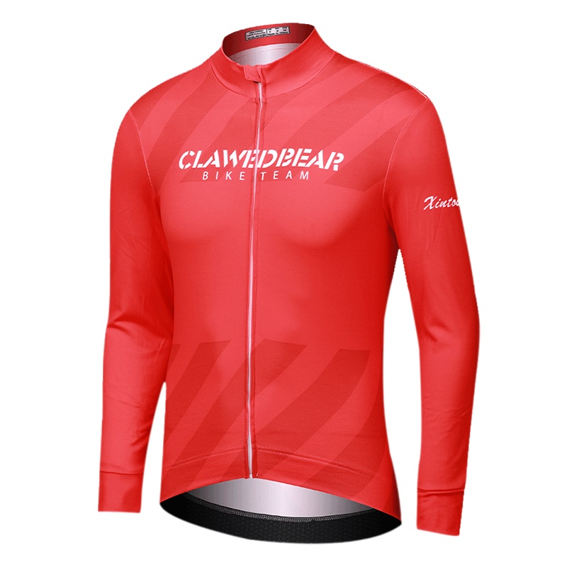XINTOWN2021加绒骑行服士男户外秋冬季抓绒山地公路自行车服长袖
