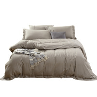 富安娜(FUANNA)家纺圣之花磨毛纯棉四件套1.8米双仍全棉床品套件1.5米床上用品床单被套