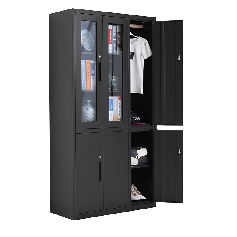 京洛办公文件柜六书柜简约现代衣柜玻璃资料储物收纳柜钢制档案柜
