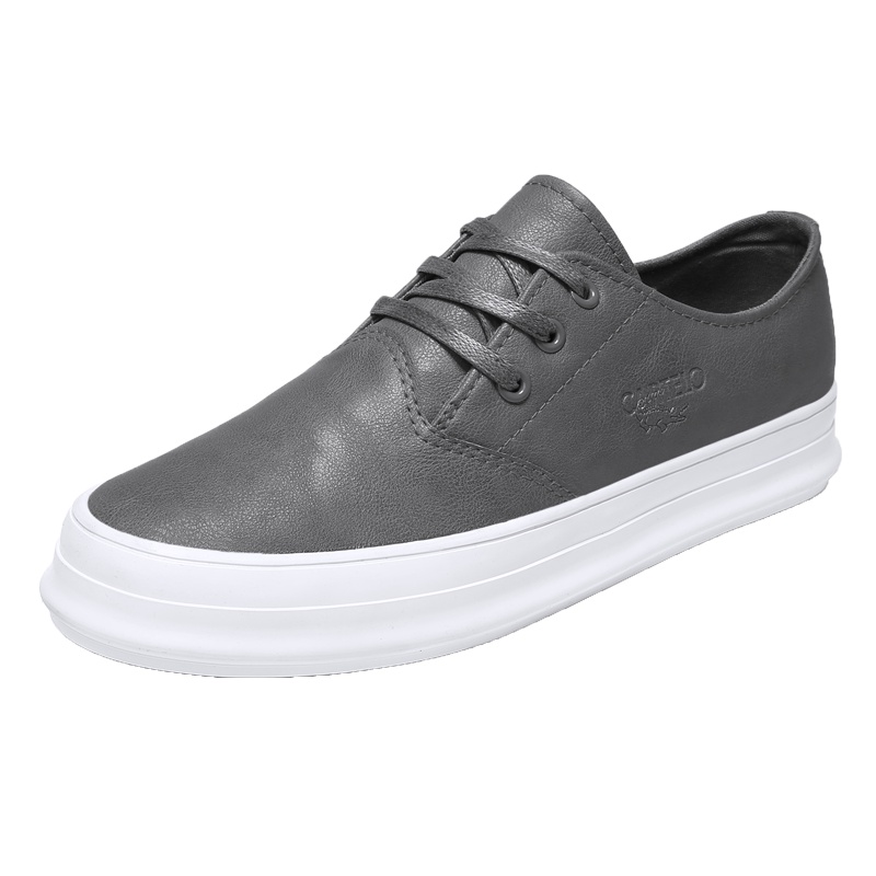 卡帝乐鳄鱼（CARTELO)男鞋 男士鞋子系带韩版造型潮流 时尚舒适轻便透气学生休闲板鞋