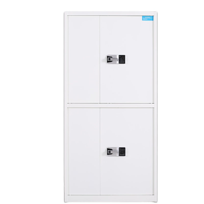 埔盾 保密柜文件柜铁皮柜双保险密码柜国保电子密码指纹锁档案柜钢制办公柜防盗通门红木纹带斗双节保密柜