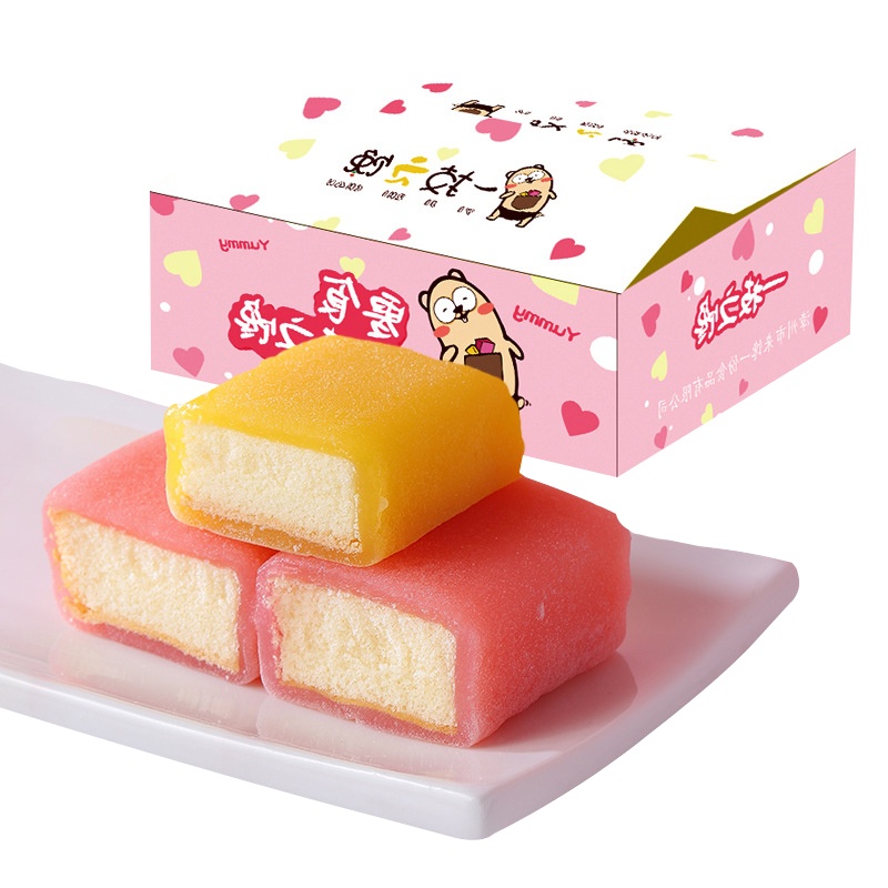 佬食仁 [奶盖冰皮蛋糕350g约6包] 小面包零食蛋糕早餐食品休闲懒人速食夜宵充饥零食小吃