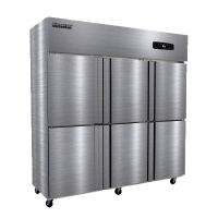 雪村(Xuecun)1250L 六门全冷冻柜 不锈钢厨房冰箱 冰柜 冻肉柜 立式冷柜 商用冷柜CFD-60N6