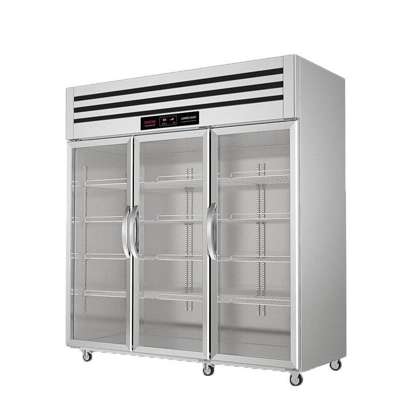 乐创(lecon)商用三门展示柜 立式保鲜陈列柜1490L工程豪华款全冷藏 LC-J-CLB149