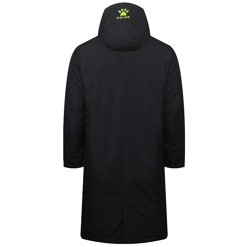 KELME卡尔美秋冬新款长款足球外套运动休闲防风保暖棉衣3871404