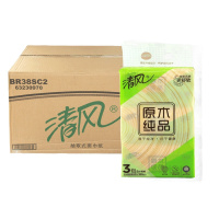 清风原木纯品2层200抽纸巾48包/箱 BR38SC2