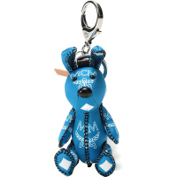 MCM 男女中性蓝色LOGO图案织物小兔吊饰挂饰钥匙扣 MYZ9SXL38HI001