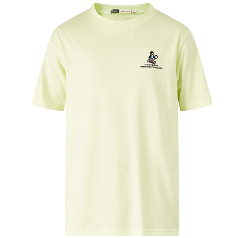 迪士尼米奇联名MECITY男装夏季新款宽松休闲潮流印花圆领短袖T恤_460
