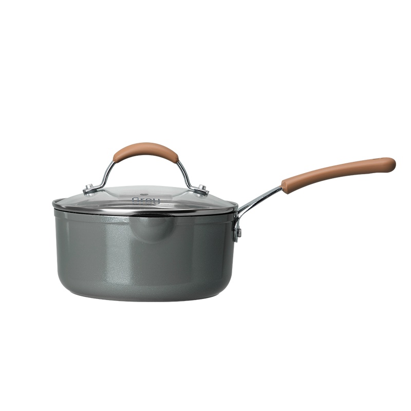 Carote不粘锅家用锅具宝宝婴儿辅食锅泡面锅雪平小煮锅 奶锅18cm带盖