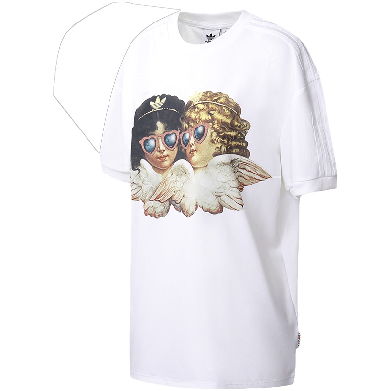 adidas阿迪达斯三叶草女装运动服休闲短袖T恤FL4139