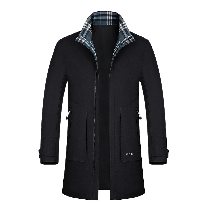 冰洁 2020秋季新款中年男士休闲夹克春秋款上衣中长款帅气外套