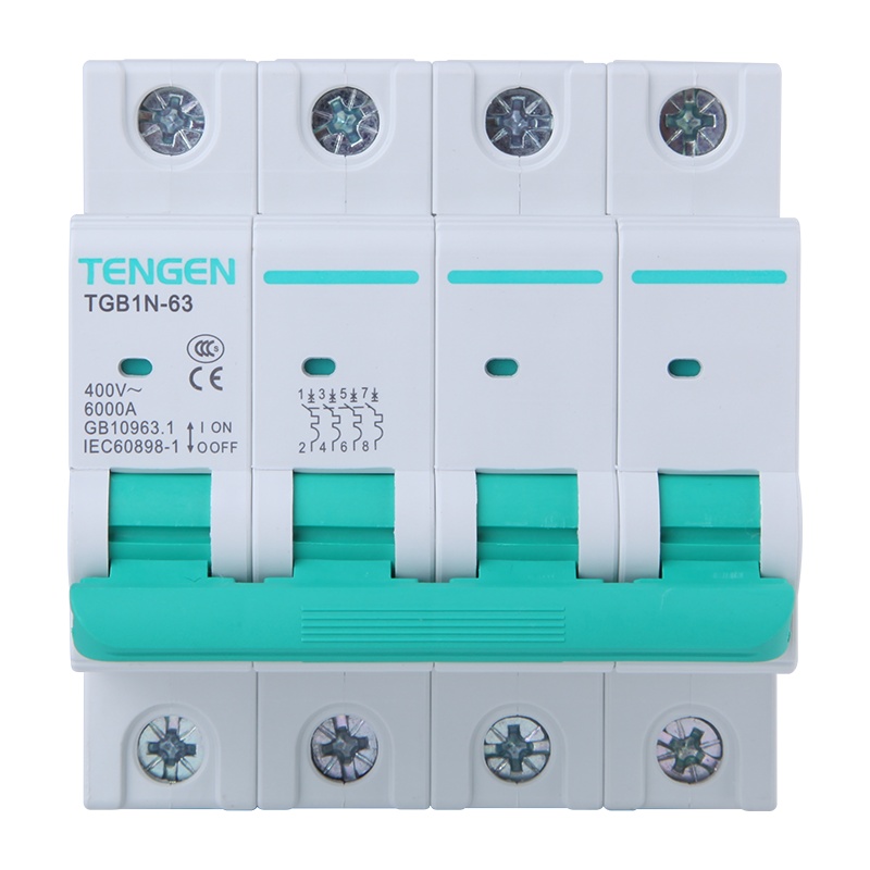 天正电气 TGB1N-63 4P C 63A 6KA 01060270205 微型断路器