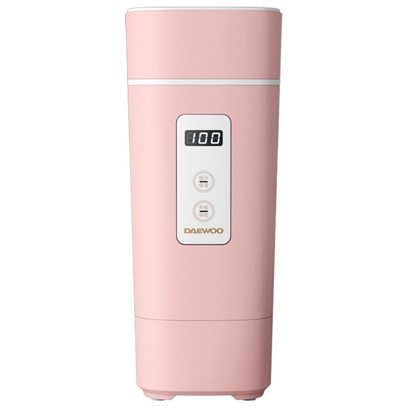 大宇(DAEWOO)电水壶 D2烧水壶便携式家用旅行电热水壶 随行冲奶泡茶养生保温杯 粉色礼盒版