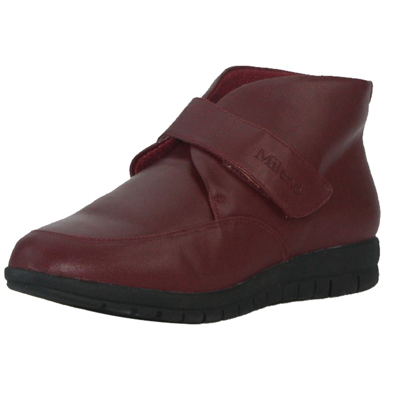 Mileno/米莲诺牛皮防滑底平跟女短靴健康妈妈休闲短靴M144501