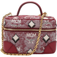 MCM 奢侈品 女士织物配皮手提单肩斜挎包链条包化妆包MWRBATQ02