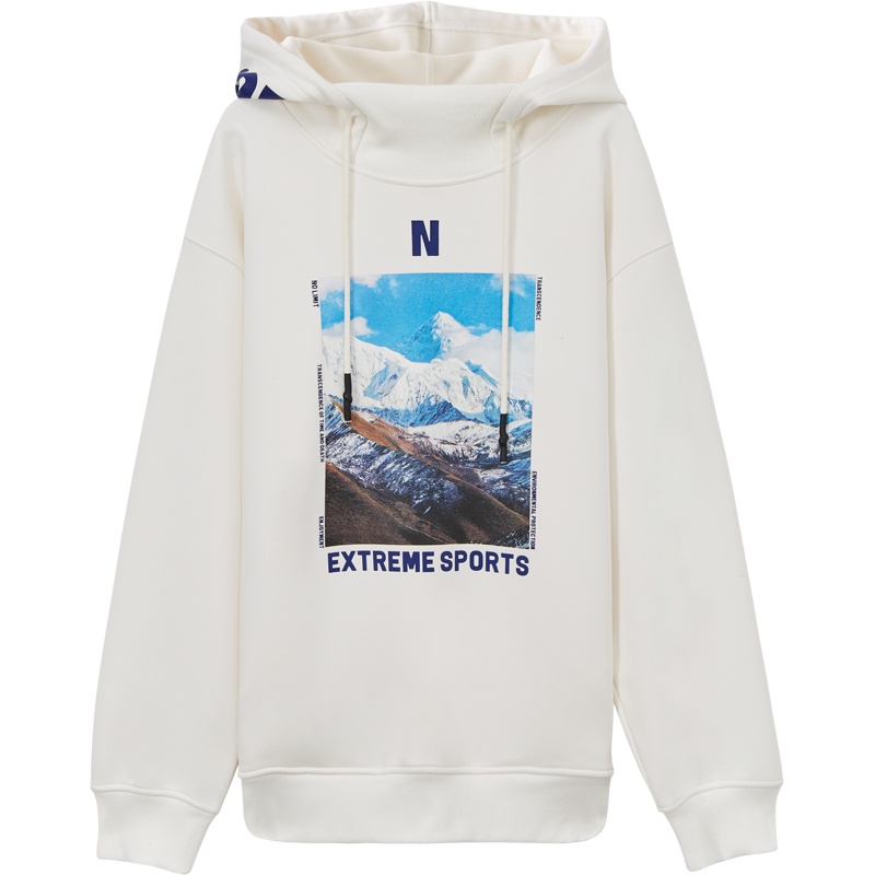 [1件3折价:80.7]美特斯邦威连帽卫衣男新款冬季前胸潮流印花百搭学生套头衫男