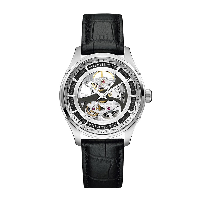汉米尔顿(Hamilton)瑞士手表爵士系列全镂空皮带自动机械男士手表H42555751
