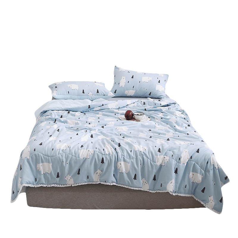 北极绒(Bejirog)家纺 流苏水洗棉夏被空调被夏凉被春秋被单人双人夏季薄款被子夏天凉被子