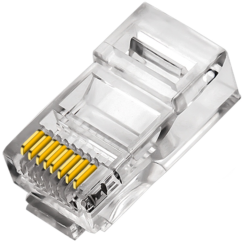 晶华 CAT6六类8P8C水晶头家用办公千兆网络网线缆对接水晶插头连接头连接电脑路由器wifi网络猫 30个/盒S630