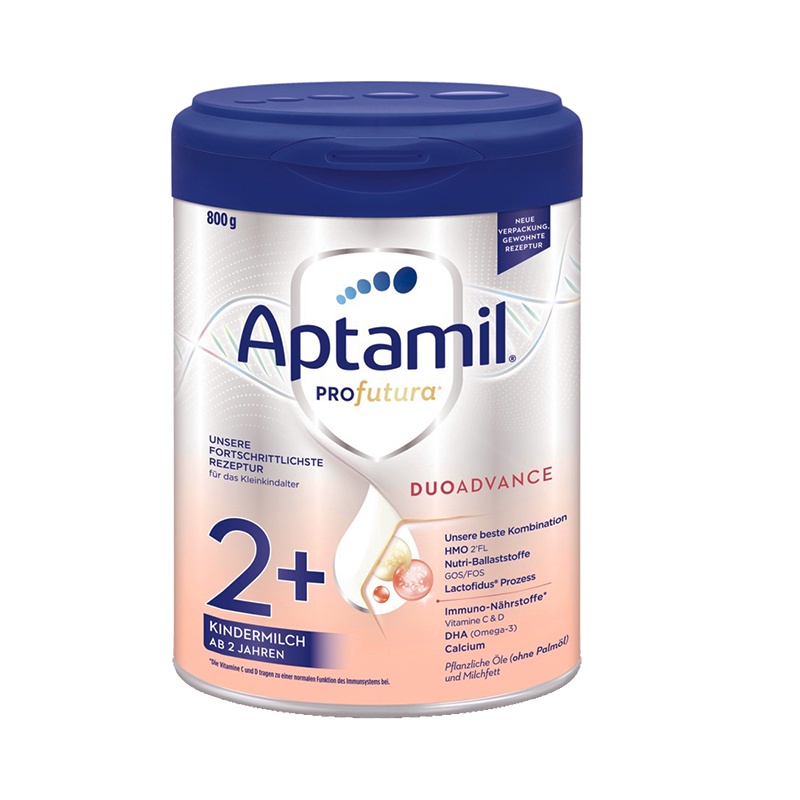 德国Aptamil爱他美白金版HMO 安心罐 婴幼儿配方奶粉2+段奶粉(2岁以上) 800g/罐 3罐 免邮包税