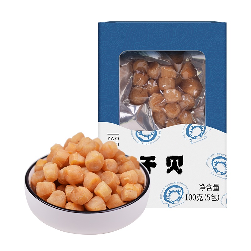 姚朵朵 干贝100g*1盒装 瑶柱南北干货海产干贝
