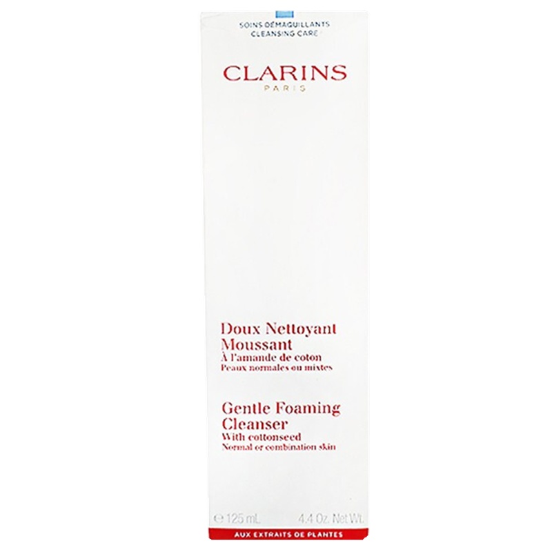 CLARINS娇韵诗温和泡沫洁面乳 棉花籽泡泡洗面奶 控油平衡深层清洁祛黑头柔嫩肌肤孕妇可用泡沫绵密 125ml