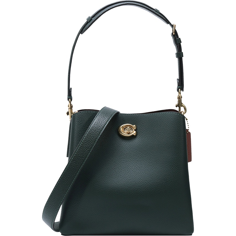 蔻驰 COACH 女士 皮革WILLOW手提单肩斜挎包水桶包C3766